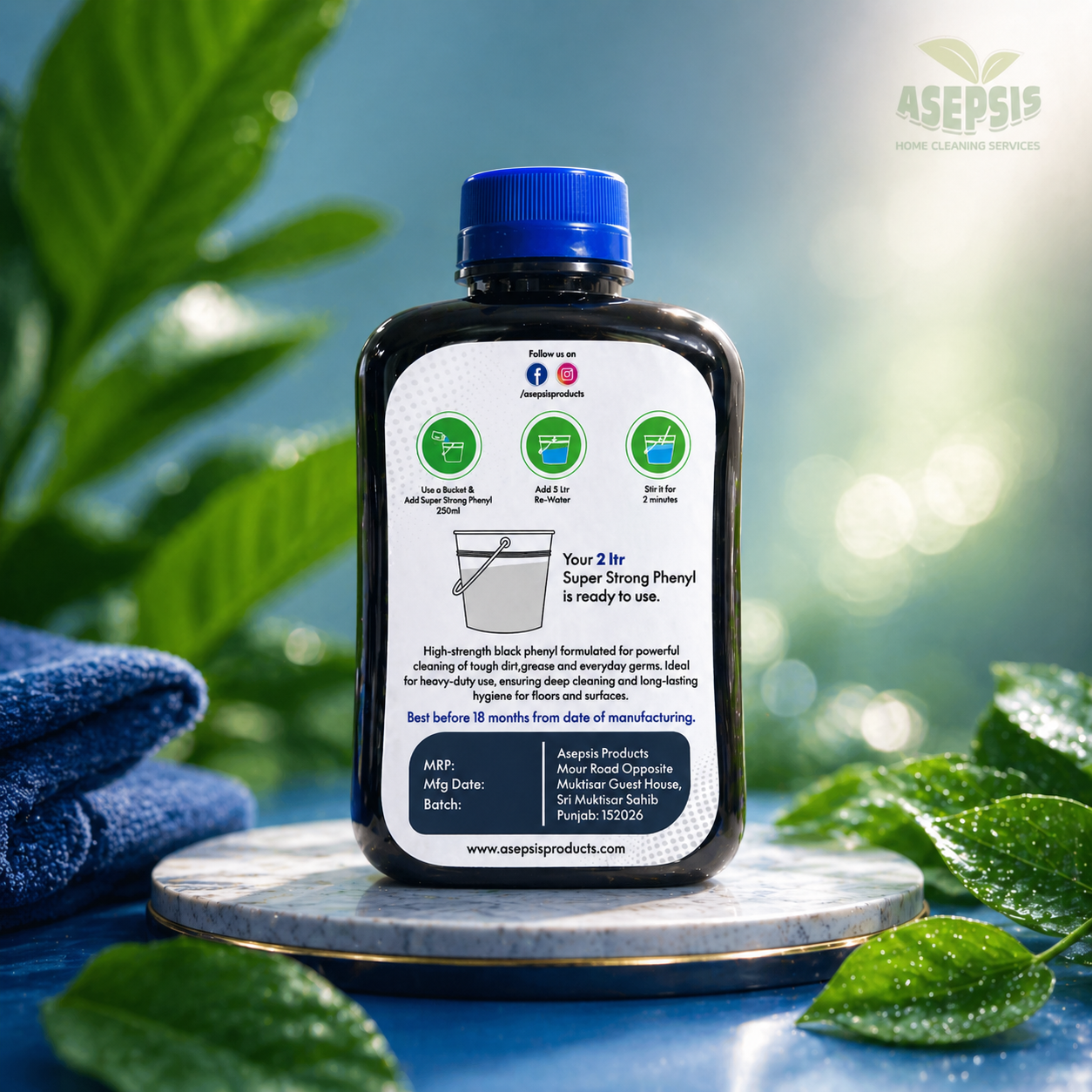 Asepsis Super Strong Phenyl – kills 99.99% germs and mosquitoes